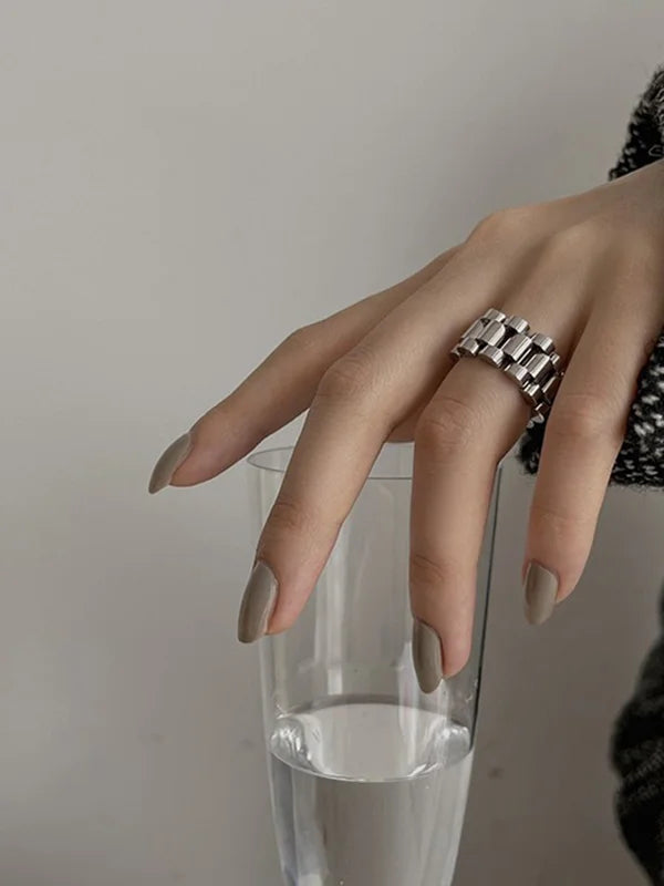 Chain Link Wide Ring