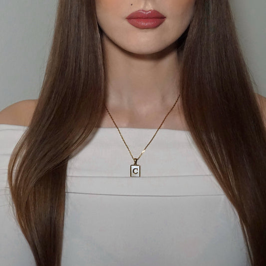 Initial Pearl Shell Necklace