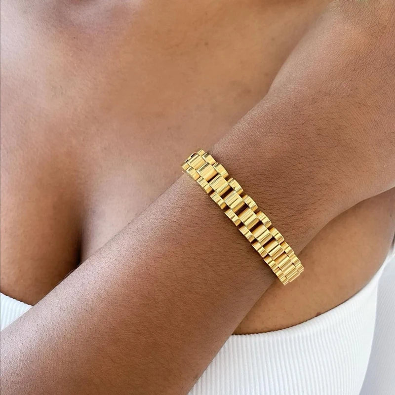 Chain Link Wide Bracelet