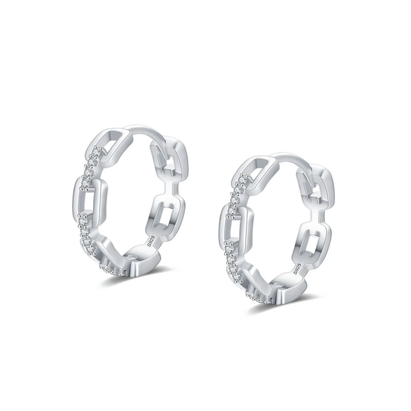 Chain Link Hoop Earrings