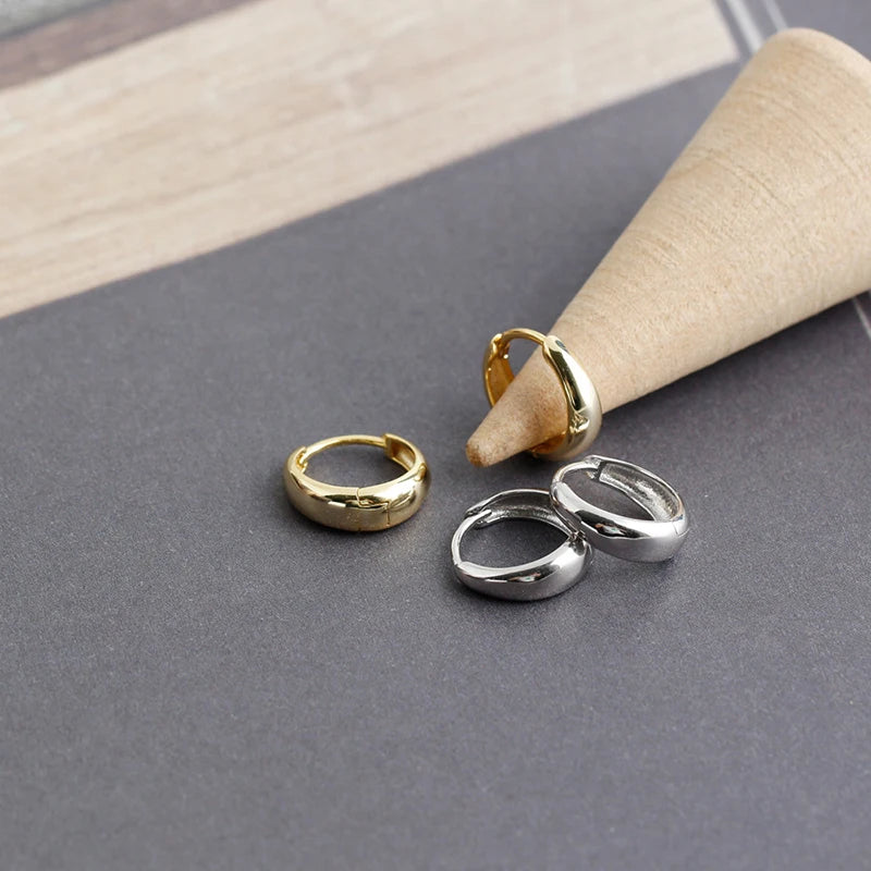 Minimalist Wide Hoop Earrings