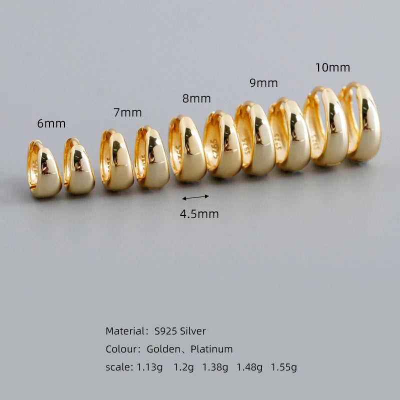 Minimalist Wide Hoop Earrings