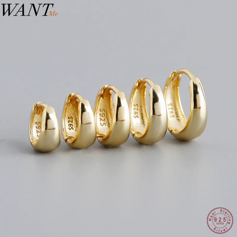 Minimalist Wide Hoop Earrings