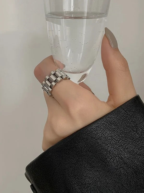 Chain Link Wide Ring