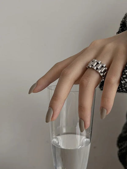 Chain Link Wide Ring