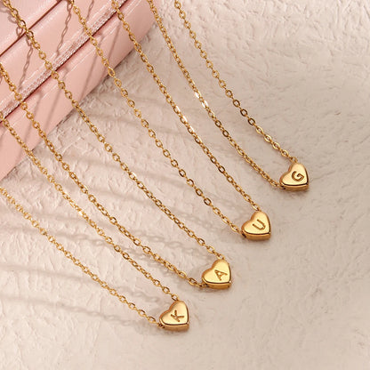 Initial Gold Heart Necklace