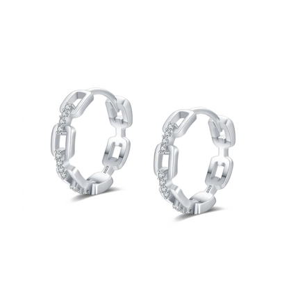 Chain Link Hoop Earrings
