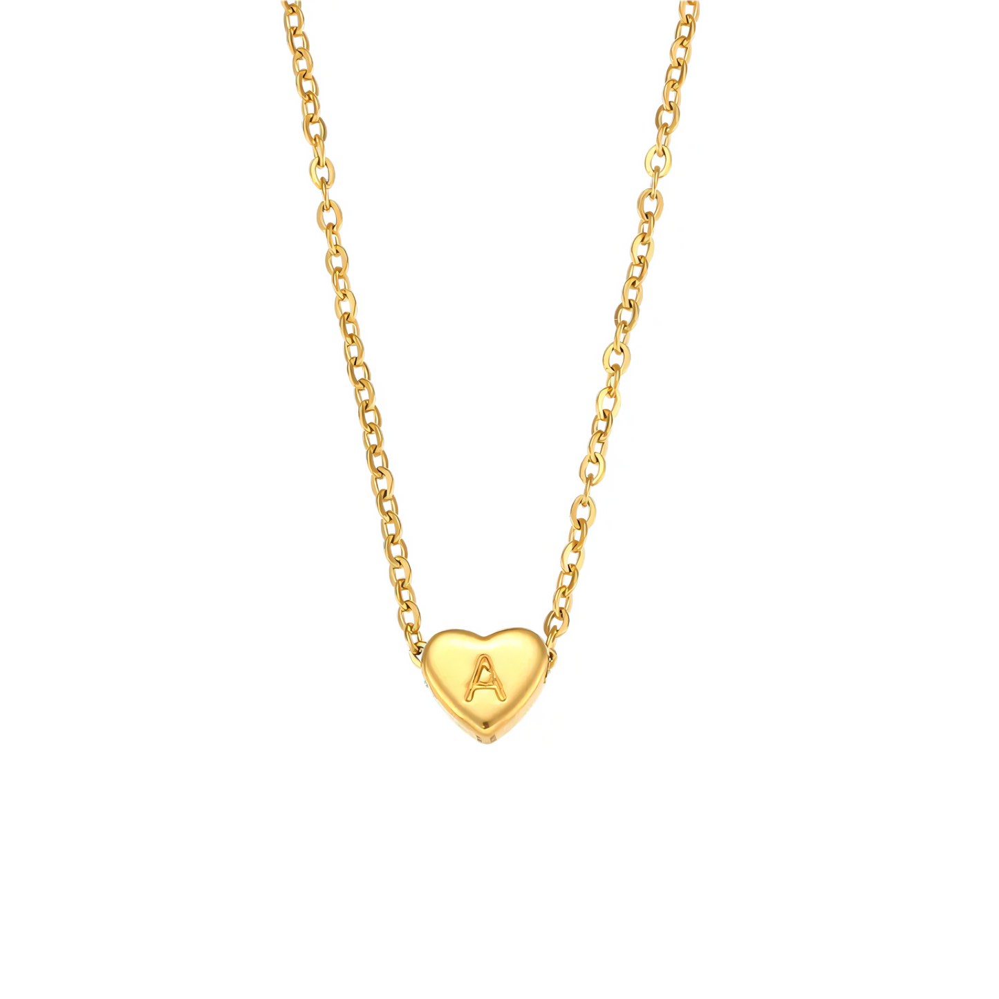 Initial Gold Heart Necklace