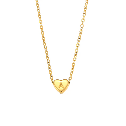 Initial Gold Heart Necklace