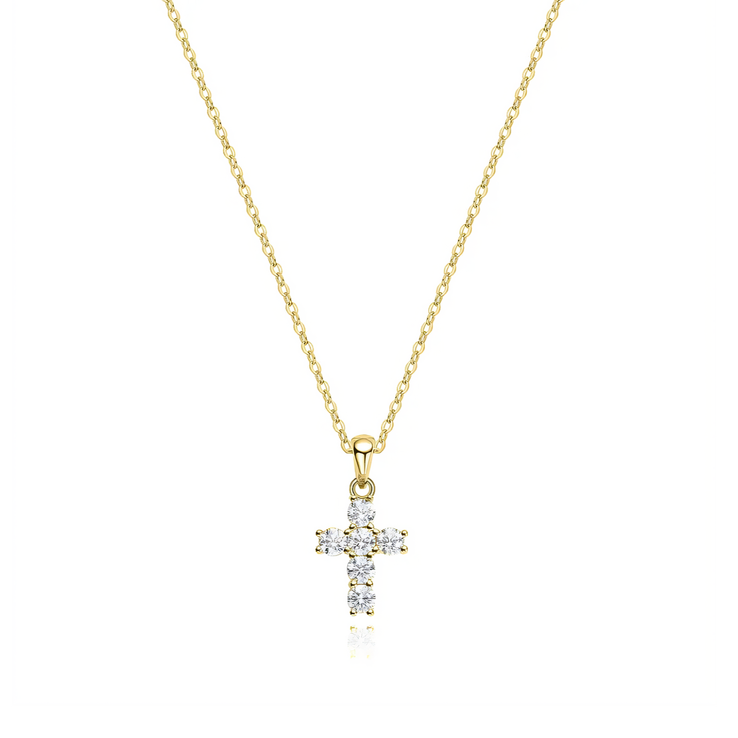Cross Moissanite Necklace
