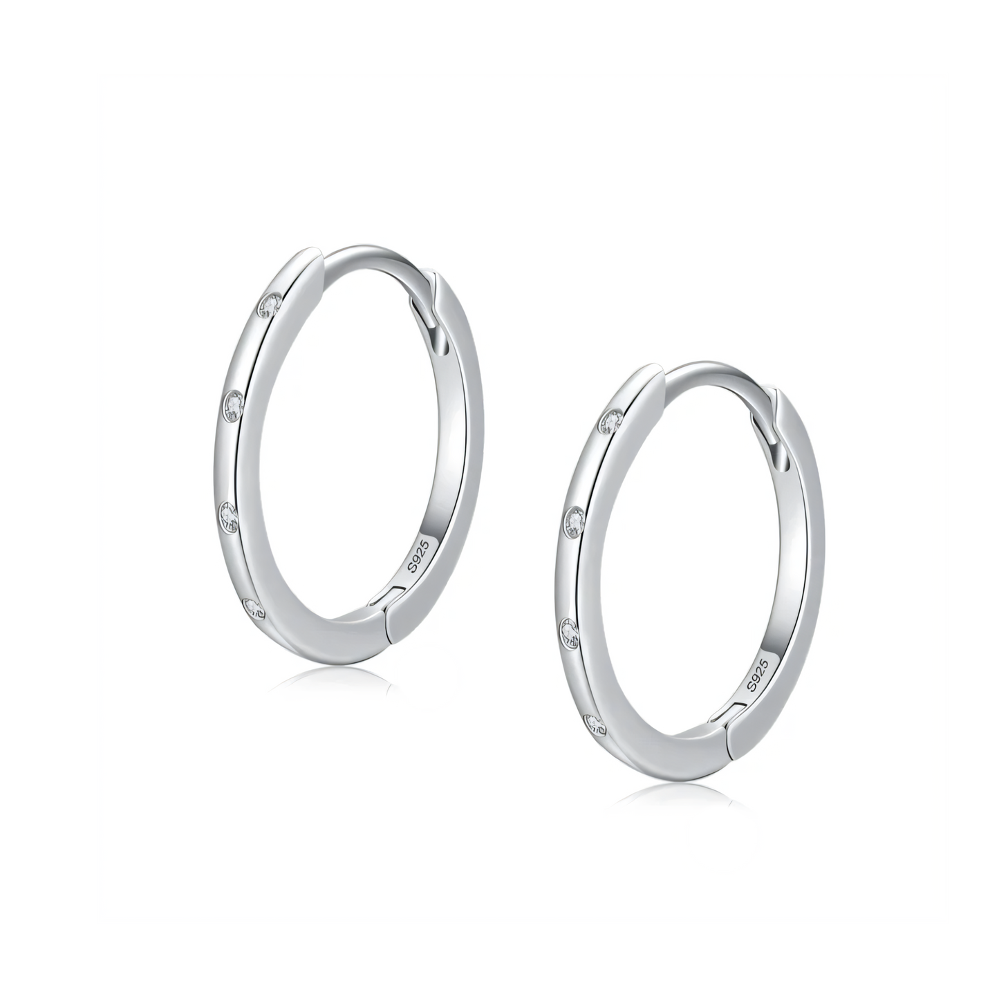 Minimalist Crystal Hoop Earrings