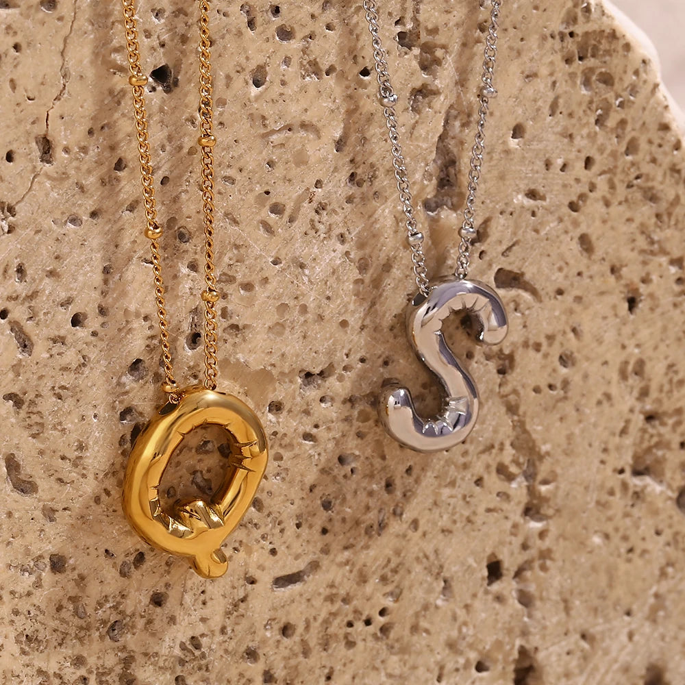 Initial Balloon Letter Necklace