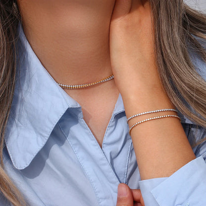 Tennis Minimalist 2mm Necklace