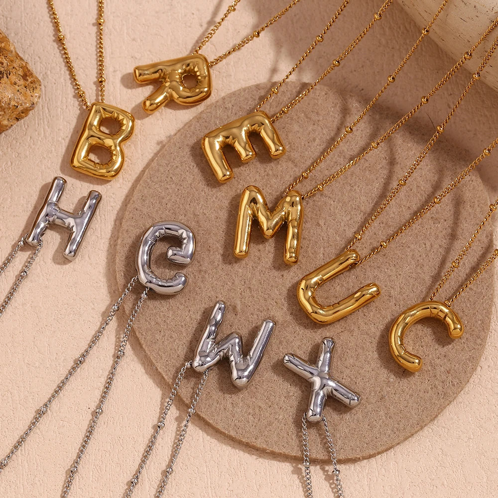 Initial Balloon Letter Necklace