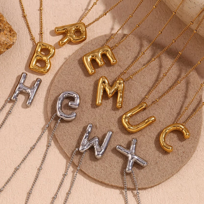Initial Balloon Letter Necklace