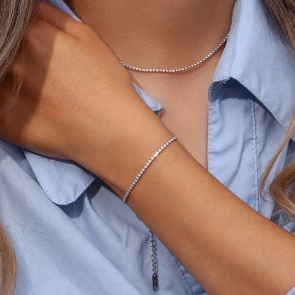 Tennis Minimalist 2mm Necklace