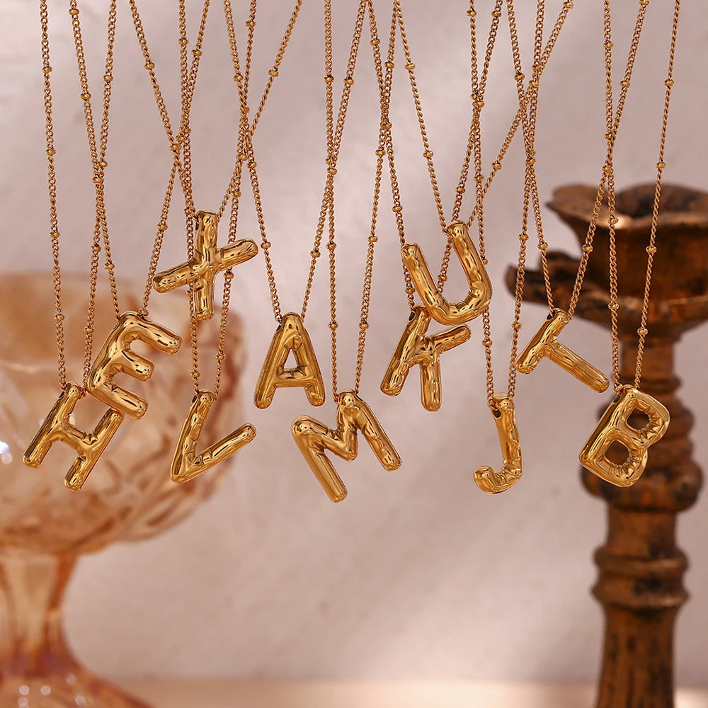 Initial Balloon Letter Necklace