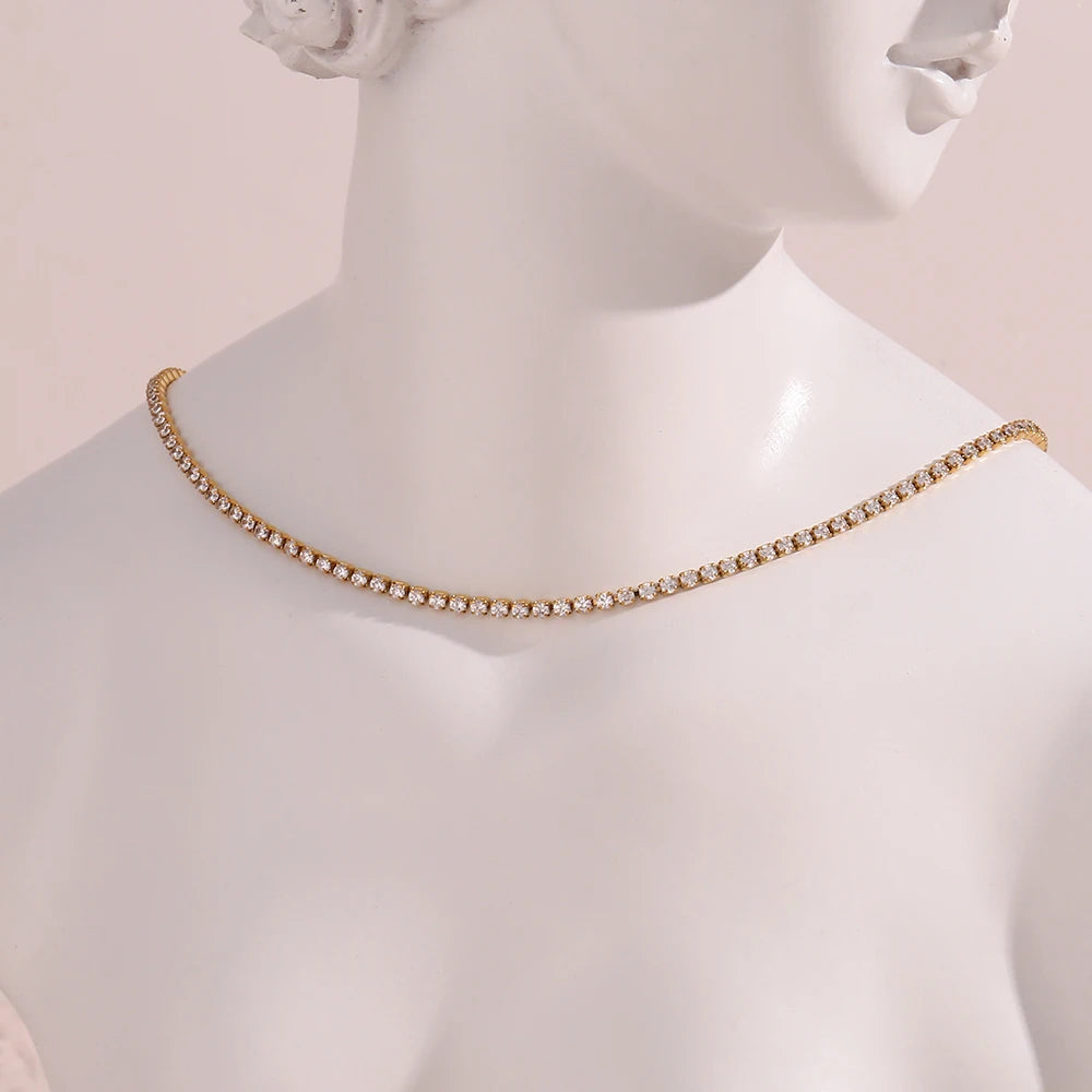 Tennis Minimalist 2mm Necklace