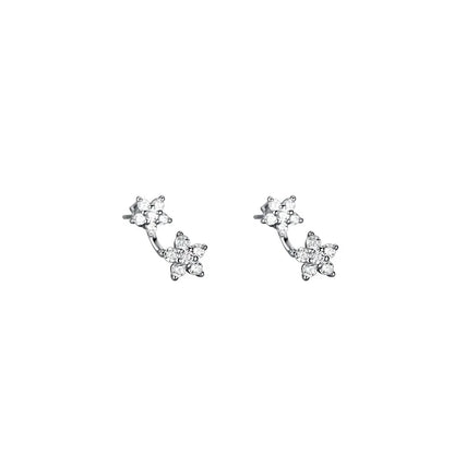 Flower Double Hanging Earrings