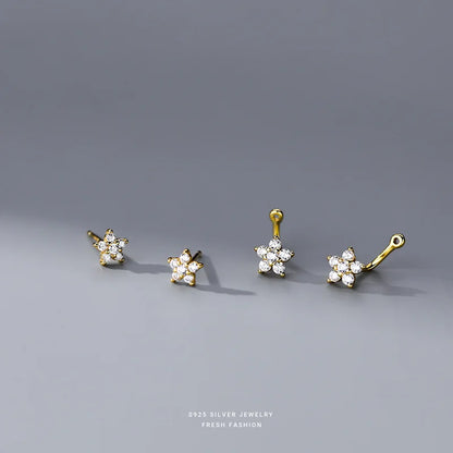 Flower Double Hanging Earrings