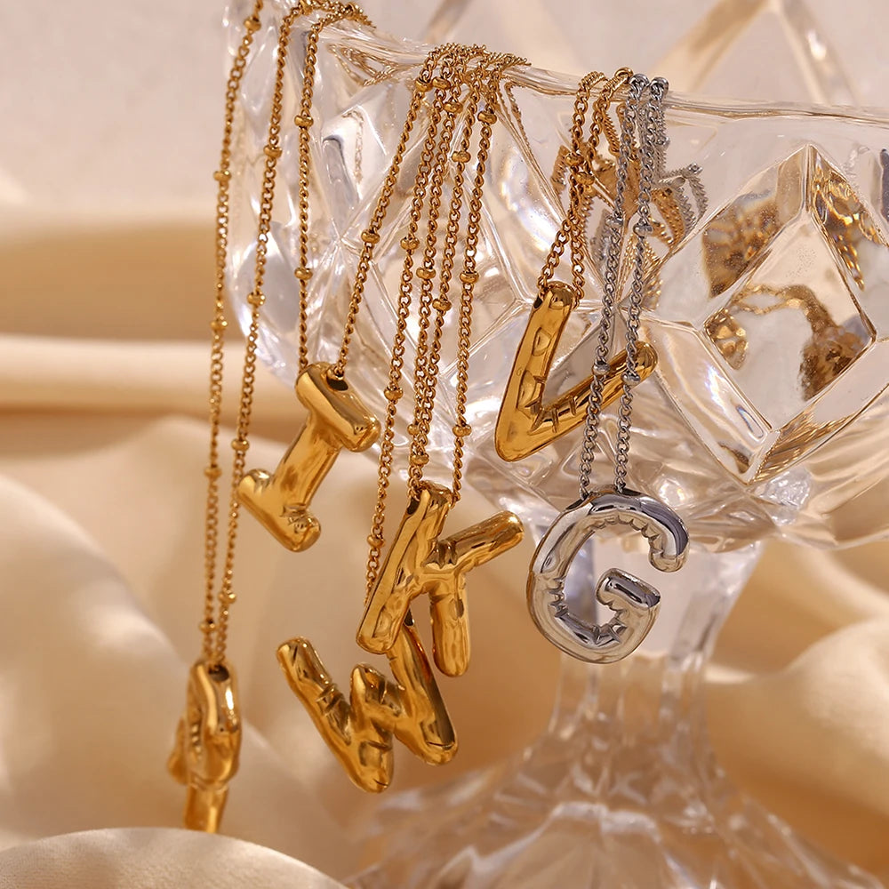 Initial Balloon Letter Necklace
