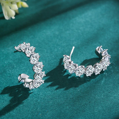Crystal Water Drop Hoop Earrings