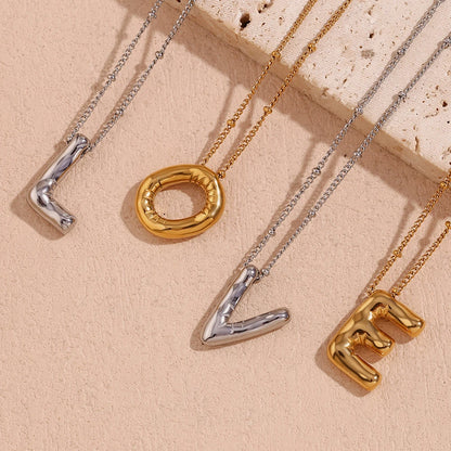 Initial Balloon Letter Necklace