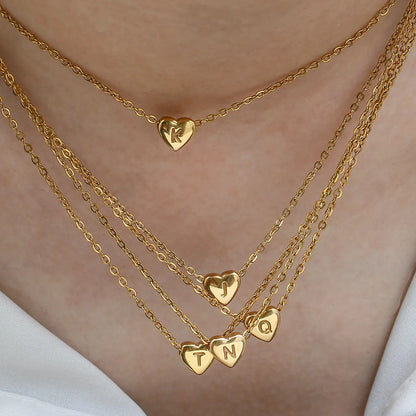 Initial Gold Heart Necklace