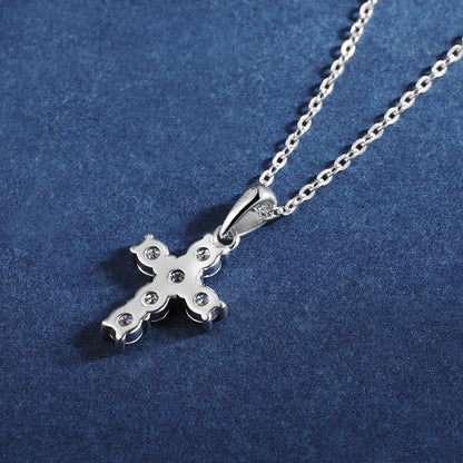 Cross Moissanite Necklace