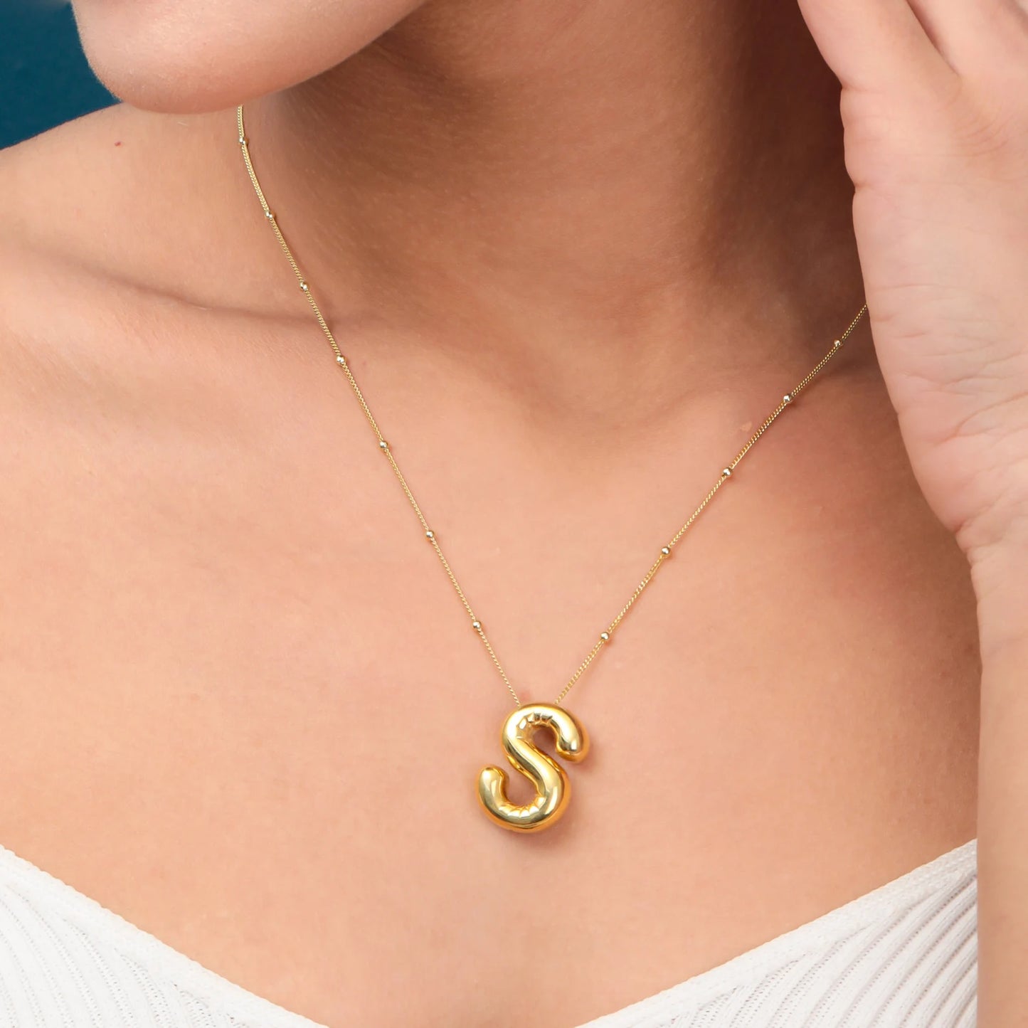 Initial Balloon Letter Necklace