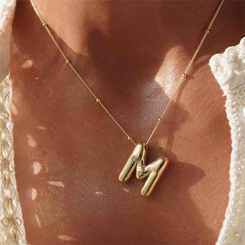 Initial Balloon Letter Necklace